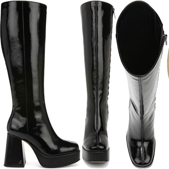 Circus by Sam Edelman Platform patent black boots are perfect for fall! - Picture 3 of 5
